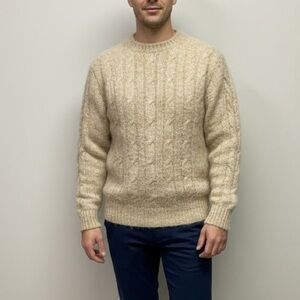 Vintage J. Press Shaggy Dog Sweater Drumohr Scotland Shetland Wool Cable Knit